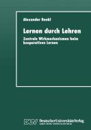 Lernen durch Lehren edito da Deutscher Universitätsverlag