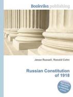 Russian Constitution Of 1918 edito da Book On Demand Ltd.