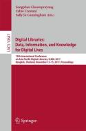 Digital Libraries: Data, Information, and Knowledge for Digital Lives edito da Springer International Publishing