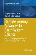 Remote Sensing Advances for Earth System Science edito da Springer International Publishing