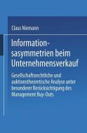 Informationsasymmetrien beim Unternehmensverkauf edito da Deutscher Universitätsverlag