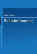Politische Konomie edito da Vs Verlag Fur Sozialwissenschaften