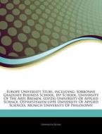 Europe University Stubs, Including: Sorb di Hephaestus Books edito da Hephaestus Books