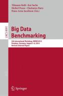 Big Data Benchmarking edito da Springer-Verlag GmbH