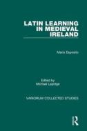 Latin Learning In Medieval Ireland di Mario Esposito, Professor Michael Lapidge edito da Taylor & Francis Ltd
