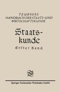 Staats-Kunde di Christian Meurer, Eduard Rosenbaum, Richard Schmidt edito da Vieweg+Teubner Verlag
