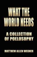 What The World Needs di Matthew Allen Wegner edito da Outskirts Press