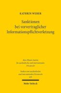 Sanktionen bei vorvertraglicher Informationspflichtverletzung di Kathrin Weber edito da Mohr Siebeck GmbH & Co. K