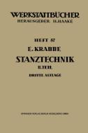 Stanztechnik di Erich Krabbe edito da Springer Berlin Heidelberg