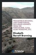 Prometheus Bound: And Other Poems; Including Sonnets from the Portuguese ... di Elizabeth Barrett Browning edito da LIGHTNING SOURCE INC