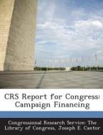 Crs Report For Congress di Joseph E Cantor edito da Bibliogov