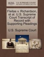 Fleitas V. Richardson, Et Al. U.s. Supreme Court Transcript Of Record With Supporting Pleadings edito da Gale, U.s. Supreme Court Records