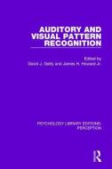 Auditory and Visual Pattern Recognition edito da Taylor & Francis Ltd