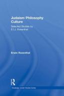 Judaism, Philosophy, Culture di Erwin Rosenthal edito da Routledge