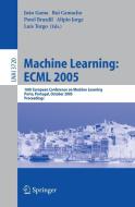 Machine Learning - Ecml 2005 di J. Gama edito da Springer-verlag Berlin And Heidelberg Gmbh & Co. Kg