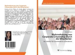 Wahrnehmung von Corporate Citizenship durch die Mitarbeiter: di Nina Kauffmann edito da AV Akademikerverlag