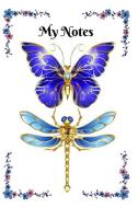 Blue And Gold Butterfly And Dragonfly Notebook di Books Treehouse Books, Voland Melanie Voland edito da Blurb