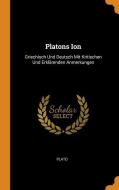 Platons Ion di Plato edito da Franklin Classics Trade Press