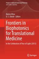 Frontiers in Biophotonics for Translational Medicine edito da Springer Singapore