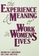 The Experience and Meaning of Work in Women's Lives edito da Taylor & Francis Inc