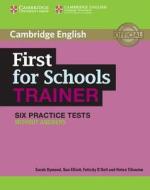 First For Schools Trainer Six Practice Tests Without Answers di Sue Elliott, Felicity O'Dell, Helen Tiliouine edito da Cambridge University Press