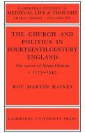 Church/Politcs di Roy Martin Haines edito da Cambridge University Press