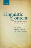 Linguistic Content di Margaret Cameron edito da OUP Oxford