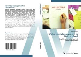 Volunteer Management in Deutschland di Gesa Birnkraut edito da AV Akademikerverlag