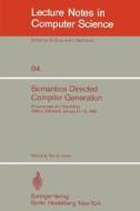 Semantics-Directed Compiler Generation edito da Springer Berlin Heidelberg