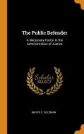 The Public Defender di Mayer C Goldman edito da Franklin Classics Trade Press