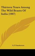 Thirteen Years Among the Wild Beasts of India (1907) di G. P. Sanderson edito da Kessinger Publishing