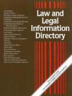 Law & Legal Information Directory: 3 Volume Set edito da Gale Cengage