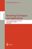 Rewriting Techniques and Applications edito da Springer Berlin Heidelberg