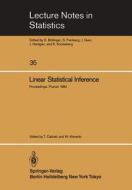 Linear Statistical Inference di Tadeusz Calinski, W. Klonecki edito da Springer New York