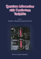 Quantum Information with Continuous Variables edito da Springer Netherlands