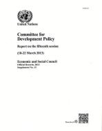 Report of the Committee for Development Policy on the Fifteenth Session di United Nations edito da United Nations Publications