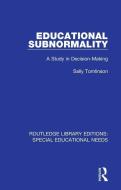 Educational Subnormality di Sally Tomlinson edito da Taylor & Francis Ltd
