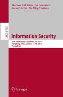 Information Security edito da Springer-Verlag GmbH