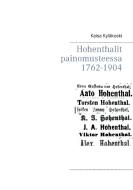 Hohenthalit painomusteessa 1762-1904 di Kaisa Kyläkoski edito da Books on Demand
