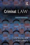 Criminal Law di Alan Lidbury, Tony Storey edito da Taylor & Francis Ltd