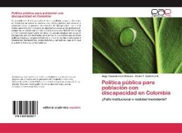 Política pública para población con discapacidad en Colombia di Hugo Eduardo Celis Romero, Pedro E. Gutierrez R. edito da EAE
