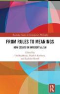 From Rules to Meanings edito da Taylor & Francis Ltd