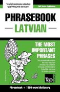English-Latvian phrasebook & 1500-word dictionary di Andrey Taranov edito da T&P BOOKS PUB LTD