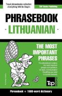 English-Lithuanian phrasebook & 1500-word dictionary di Andrey Taranov edito da T&P BOOKS PUB LTD