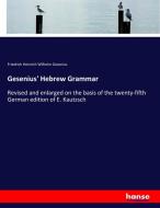 Gesenius' Hebrew Grammar di Friedrich Heinrich Wilhelm Gesenius edito da hansebooks