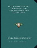 Ege-Og Birke-Familiens Geographiske Og Historiske Forhold I Italien (1847) di Joakim Frederik Schouw edito da Kessinger Publishing