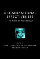 Organizational Effectiveness di Ivan T. Robertson edito da Wiley-Blackwell
