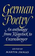 German Poetry edito da Cambridge University Press