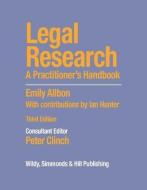 Legal Research: A Practitioner's Handbook di Emily Allbon edito da Wildy, Simmonds and Hill Publishing
