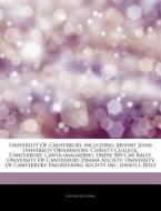 University Of Canterbury, Including: Mou di Hephaestus Books edito da Hephaestus Books
